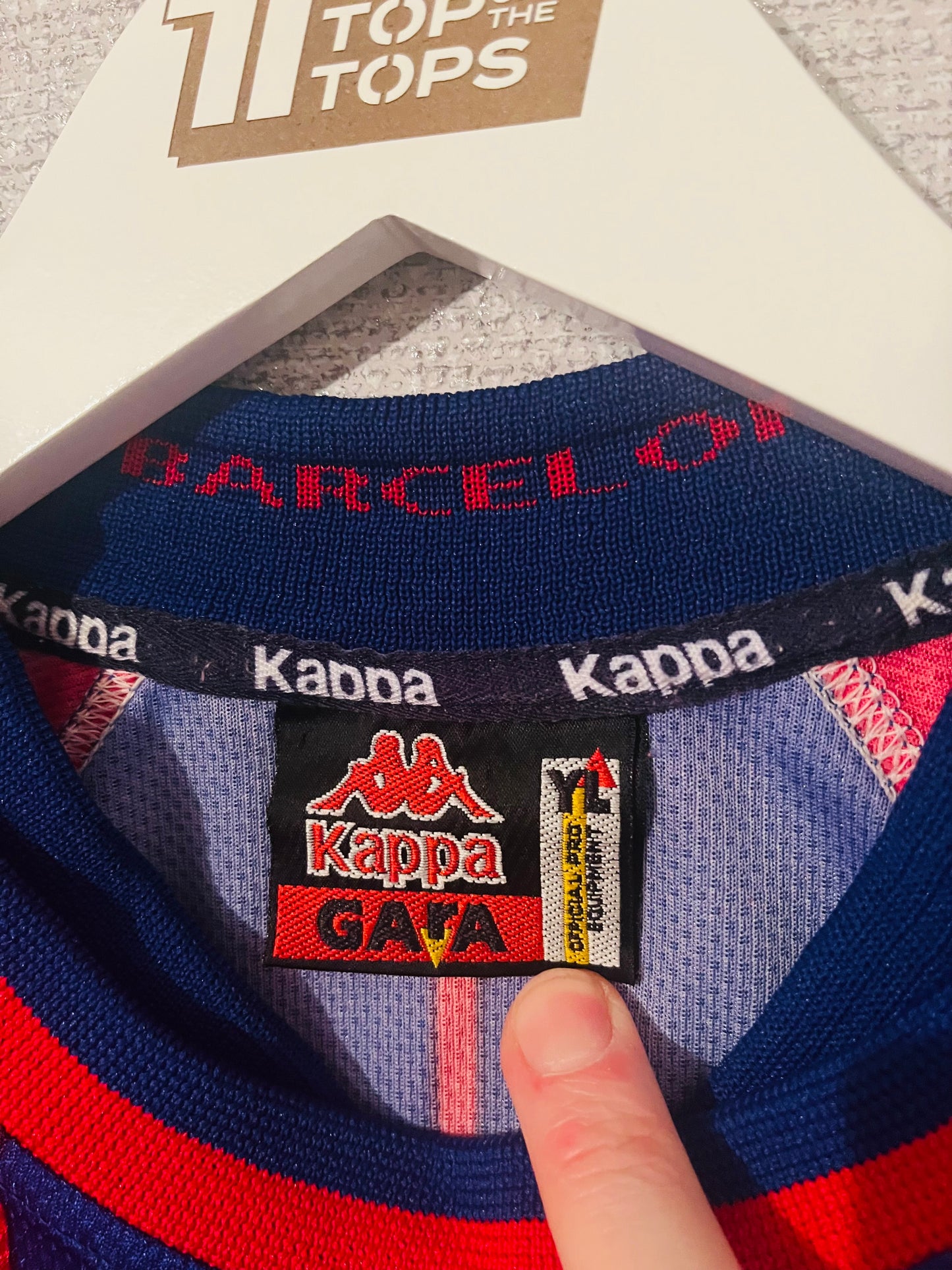 Barcelona home football shirt 1997/98 Stoichkov XL