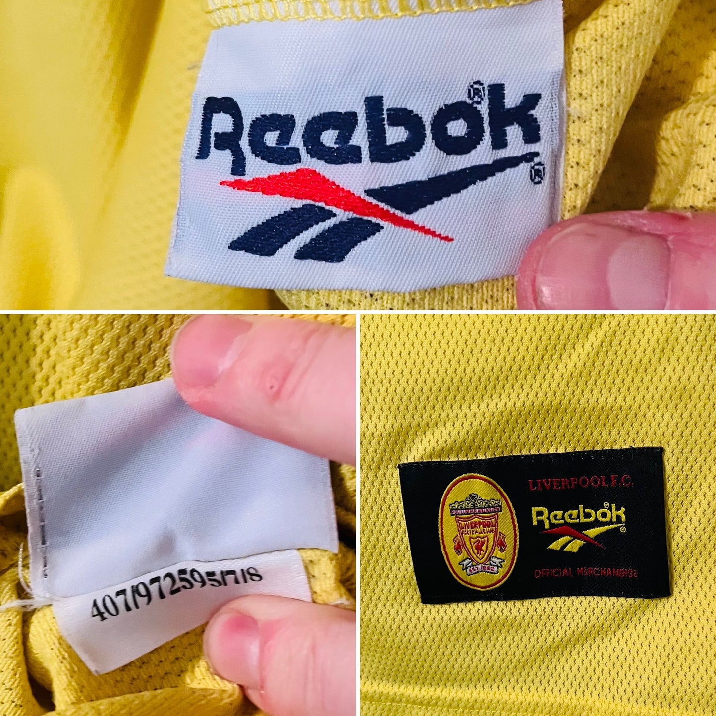 Liverpool away football shirt 1997/99 Fowler Large