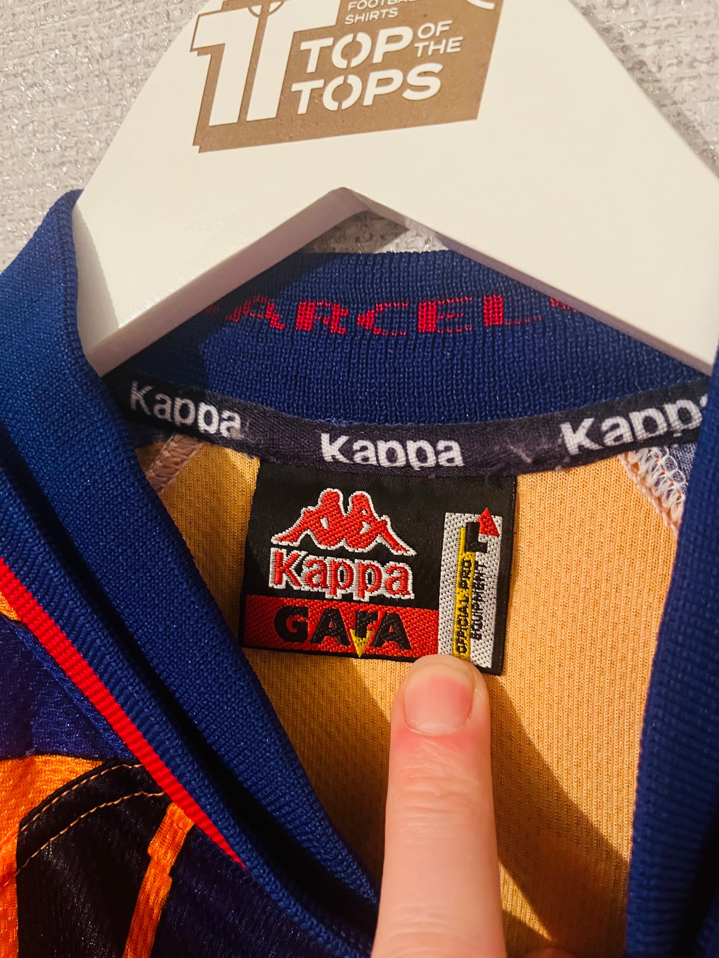 Barcelona away football shirt 1997/98 Rivaldo Large