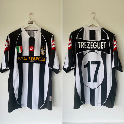 Juventus home football shirt 2002/03 Trezeguet XXL