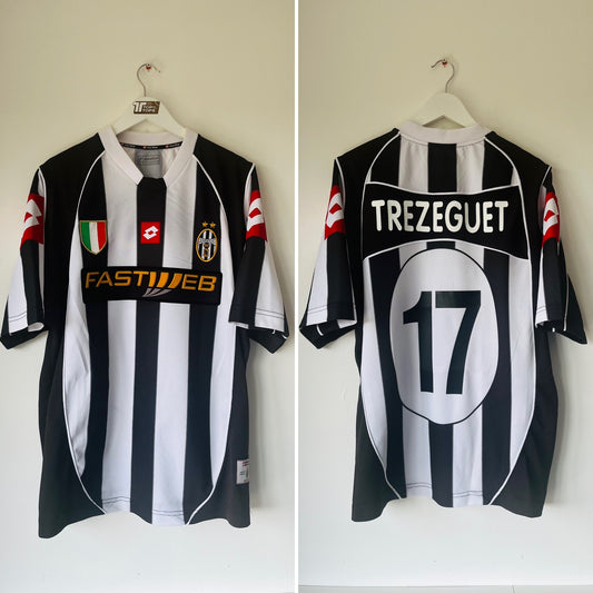 Juventus home football shirt 2002/03 Trezeguet XXL