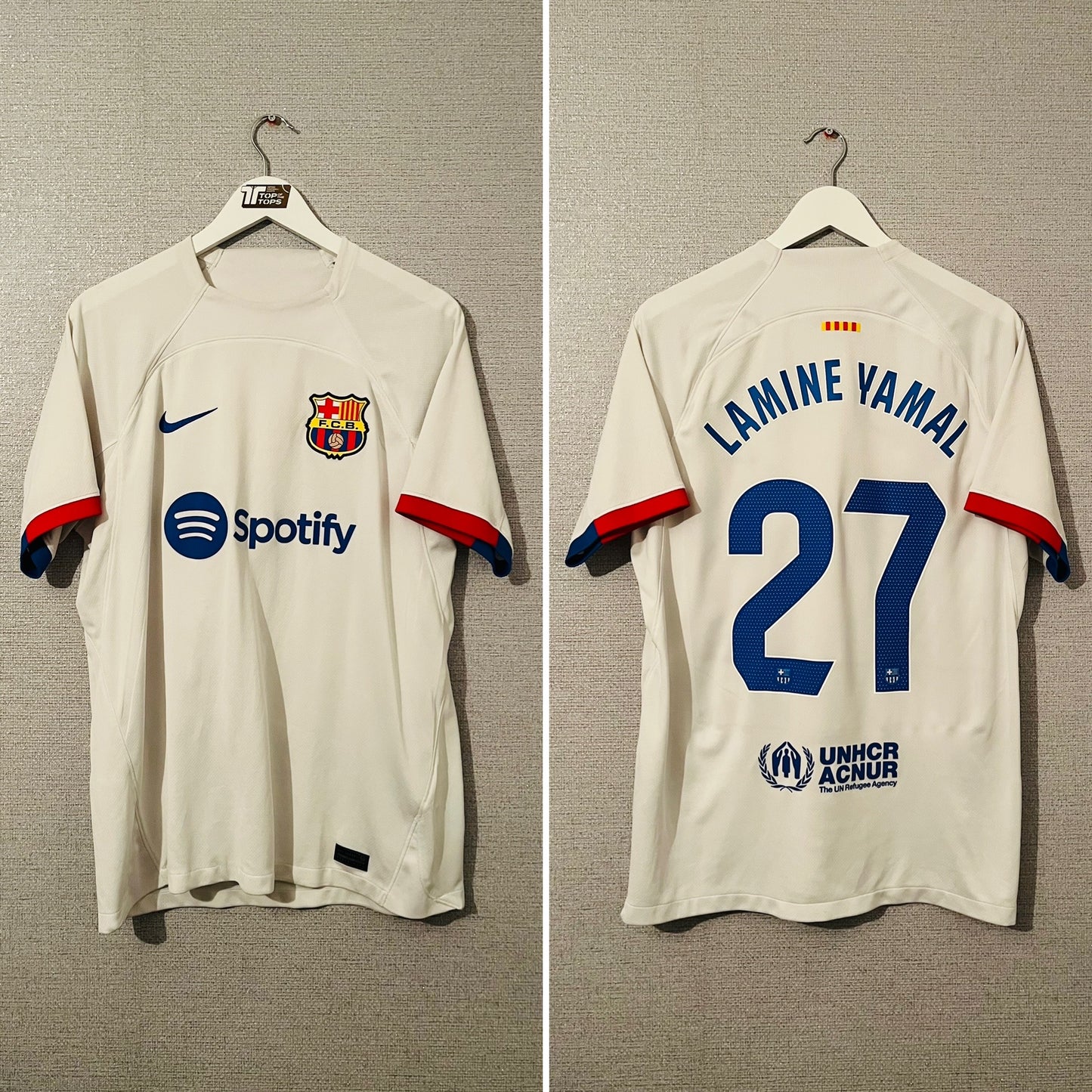 Barcelona away football shirt 2023/24 Lamine Yamal Large