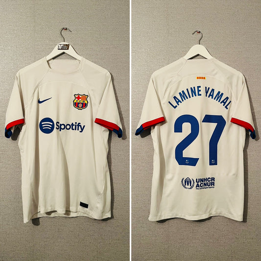 Barcelona away football shirt 2023/24 Lamine Yamal Large