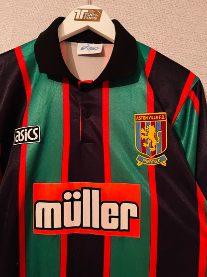 Aston Villa away football shirt 1993/95 McGrath Medium