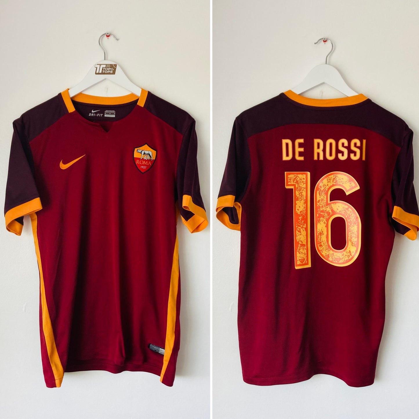 Roma home football shirt
2015/16 De Rossi Medium