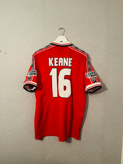 Manchester United home football shirt 1998/99 Keane XL