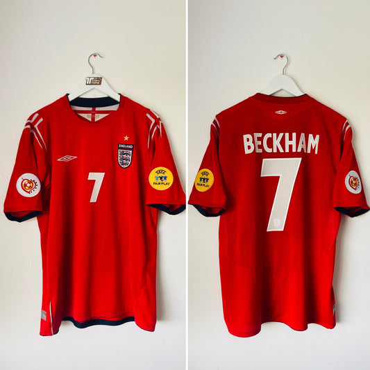 England away football shirt reversible Euro 2004 Beckham XL