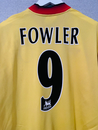 Liverpool away football shirt 1997/99 Fowler Large