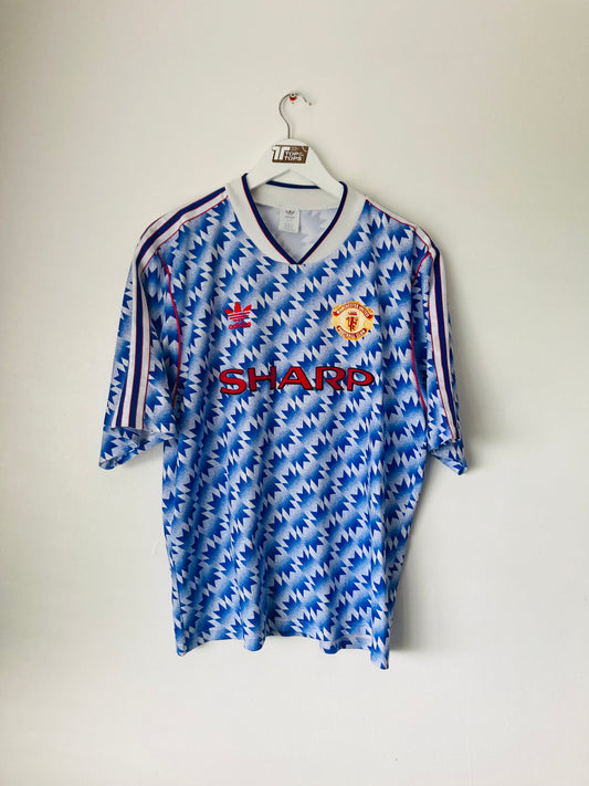 Manchester United away football shirt 1990/92 Large