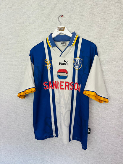 Sheffield Wednesday home football shirt 1995/97 Waddle Medium