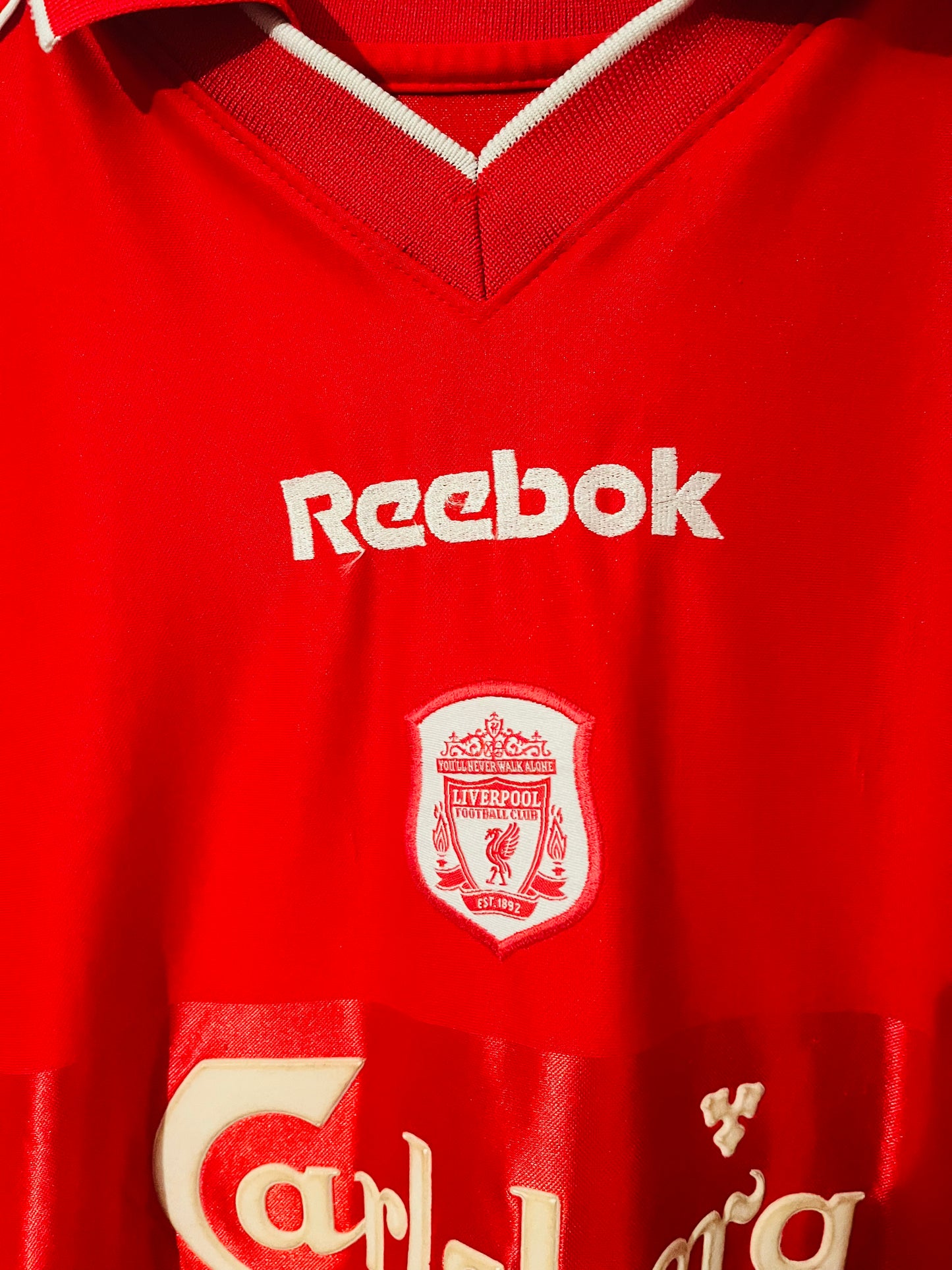 Liverpool home football shirt 2000/02 Fowler Medium