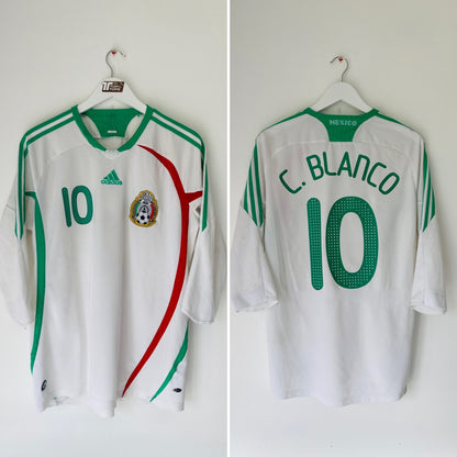 Mexico away football shirt 2008/09 Blanco medium
