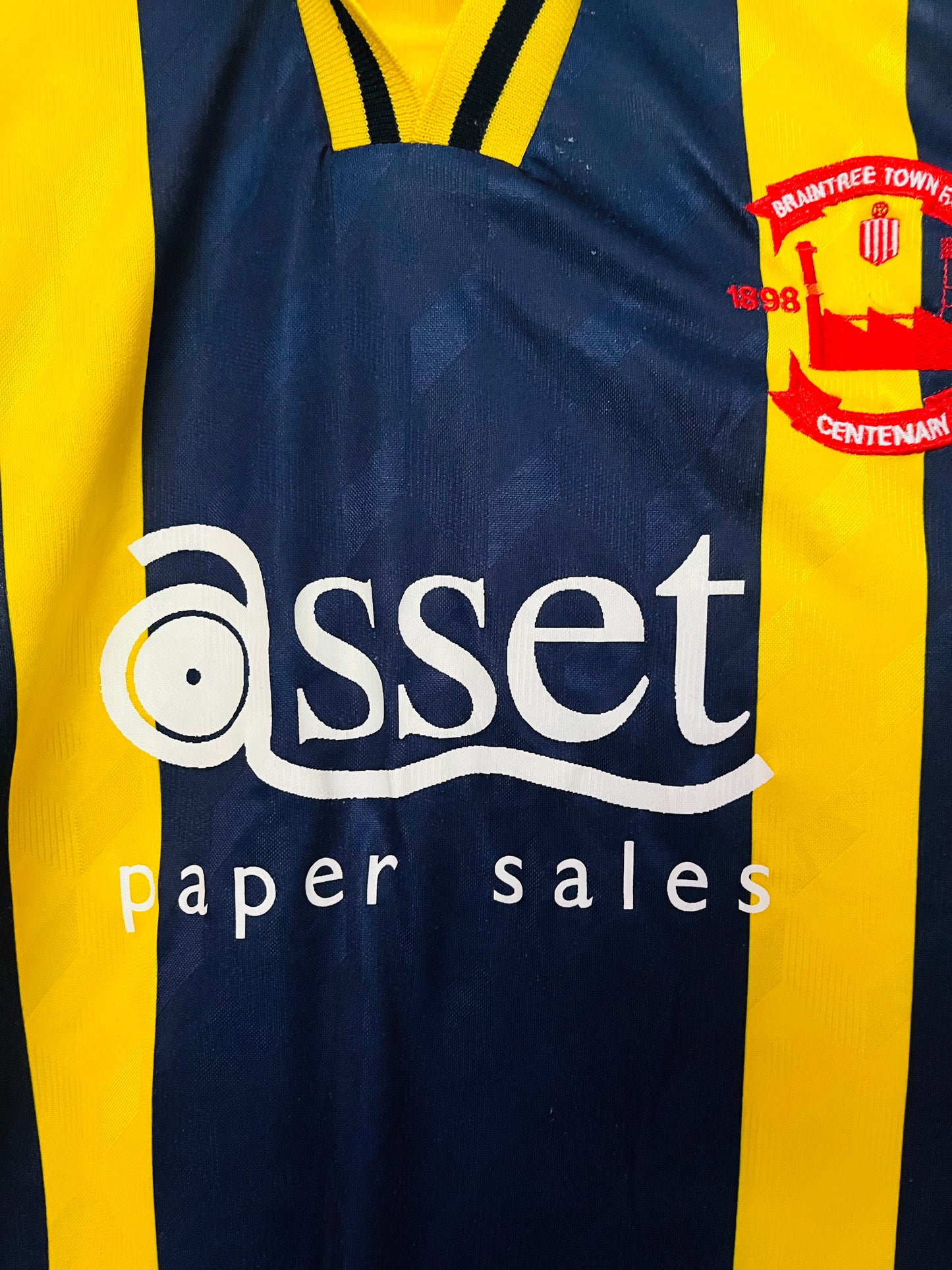 Braintree Town home Centenary football shirt 1998/99 L/XL