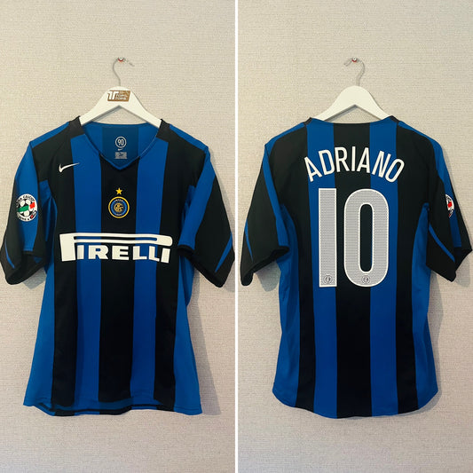 Inter Milan home football shirt 2004/05 Adriano Medium
