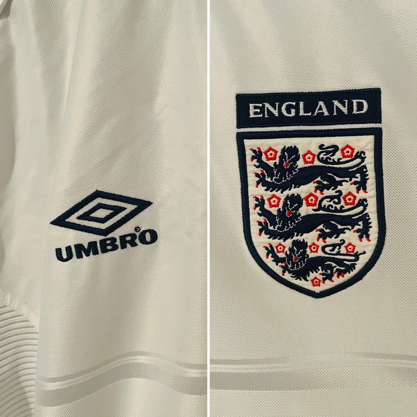 England home football shirt 1999/2000 Beckham Medium