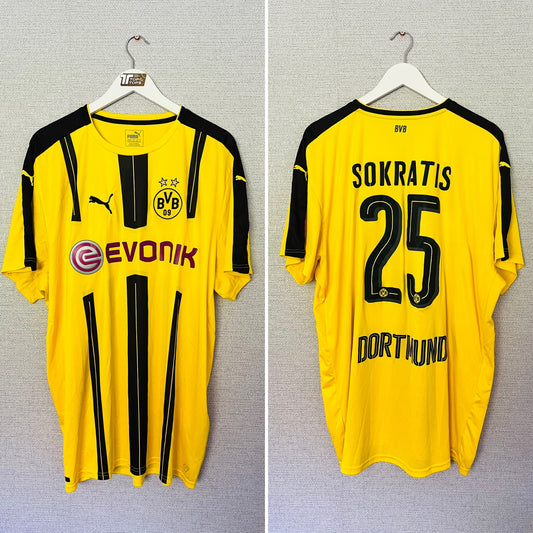 Borussia Dortmund home football shirt 2016/17 Sokratis XXL