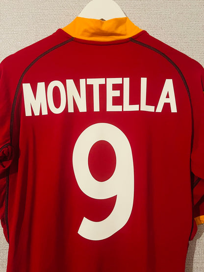 Roma home football shirt 2002/03 Montella Large