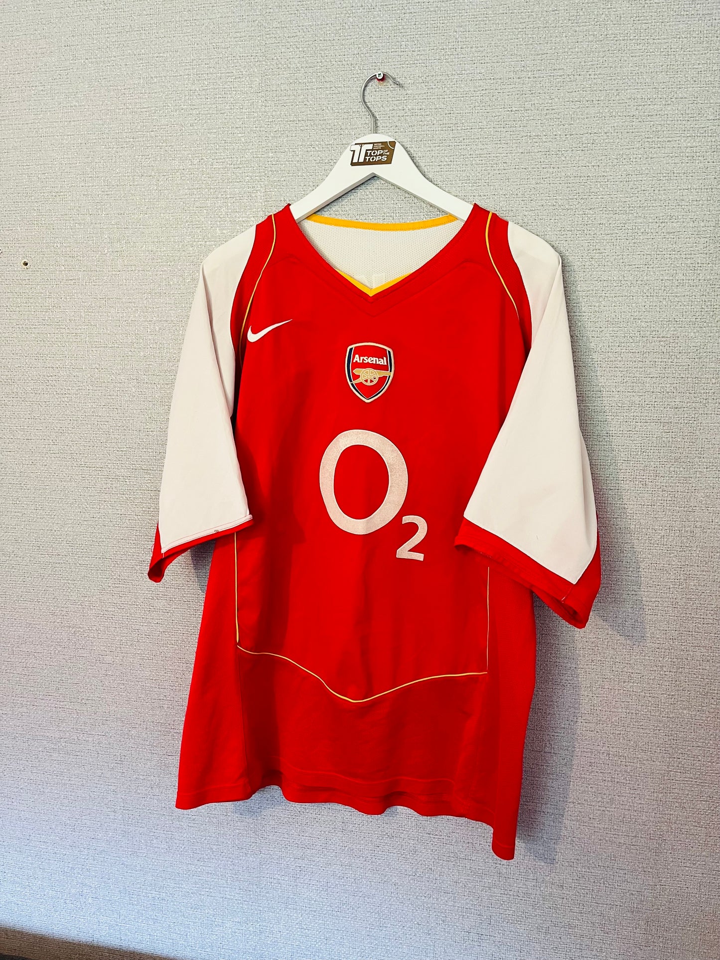 Arsenal home football shirt 2004/05 Bergkamp XL