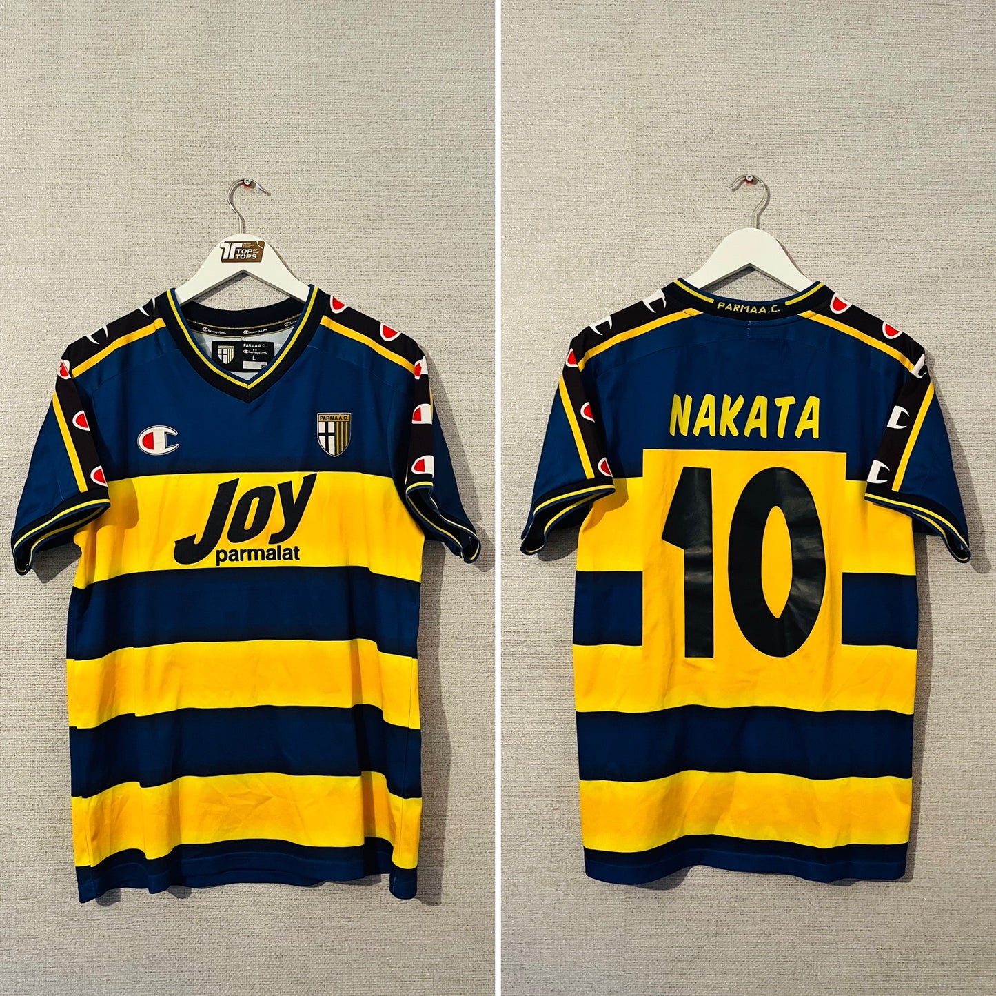 Parma home football shirt 2001/02 Nakata Large