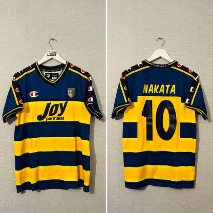 Parma home football shirt 2001/02 Nakata Large