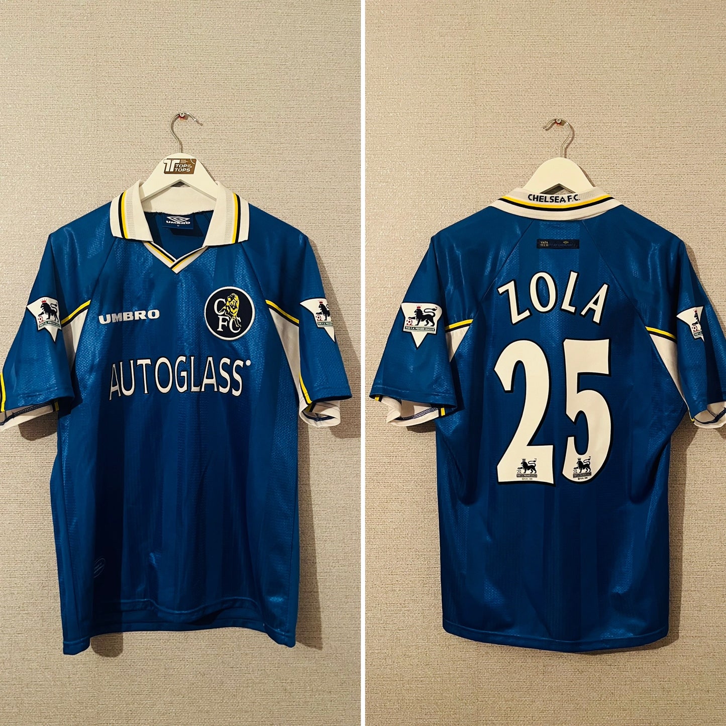 Chelsea home football shirt 1997/99 Zola Medium