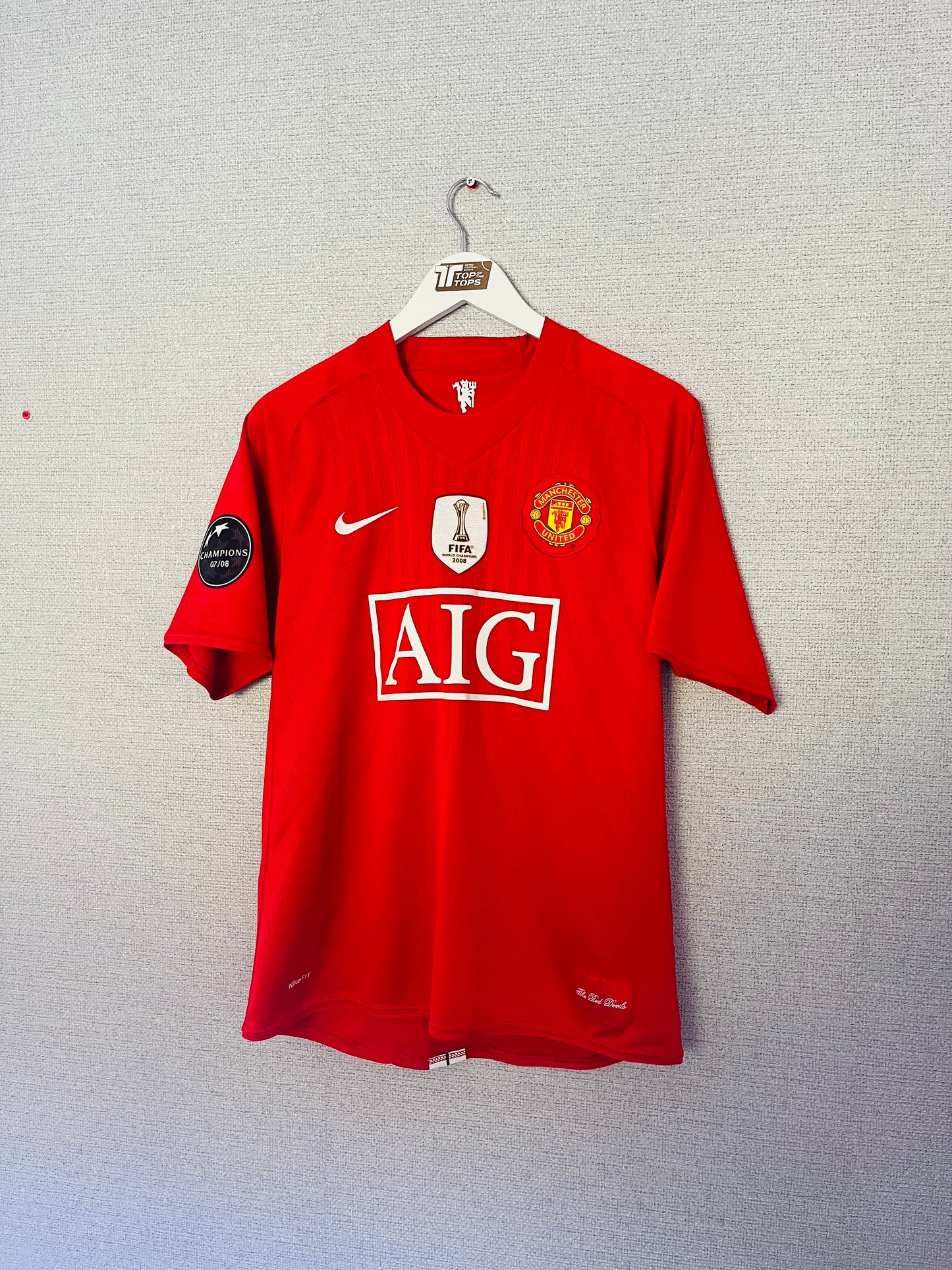 Manchester United home football shirt 2008/09 CR7 Medium