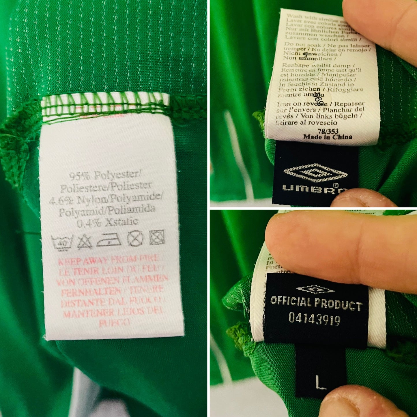 Republic of Ireland home football shirt 2004/06 Large