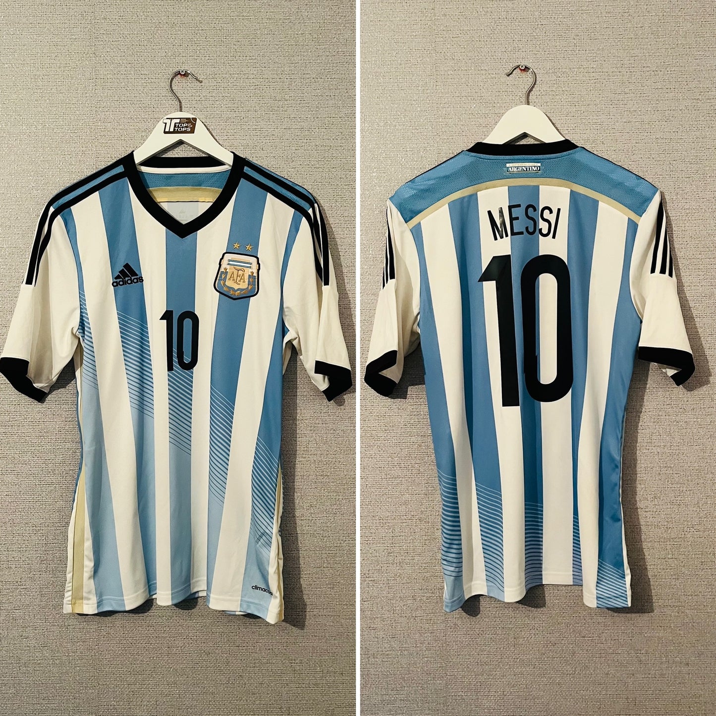 Argentina home football shirt W/C 2014 Messi Medium
