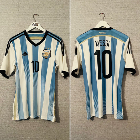 Argentina home football shirt W/C 2014 Messi Medium