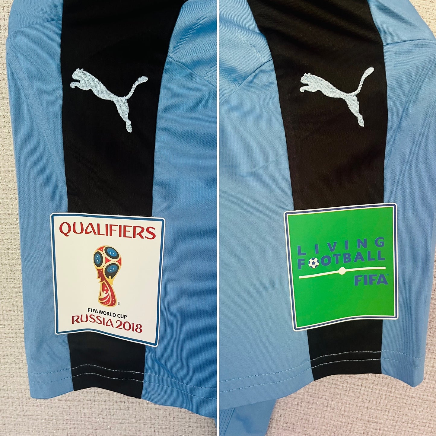 Uruguay home football shirt 2016/17 Suarez Large