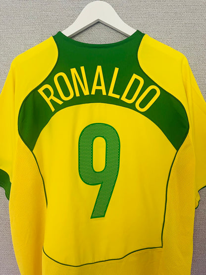 Brazil home football shirt 2004/06 Ronaldo Large