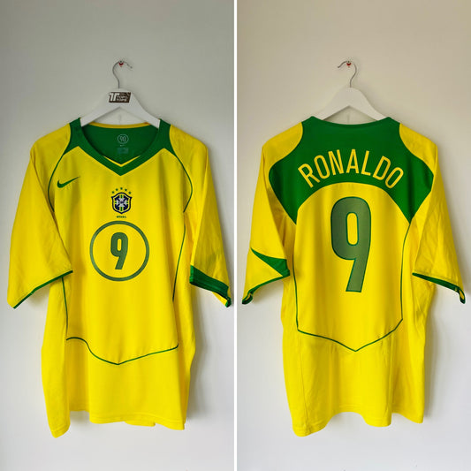 Brazil home football shirt 2004/06 R9 XL