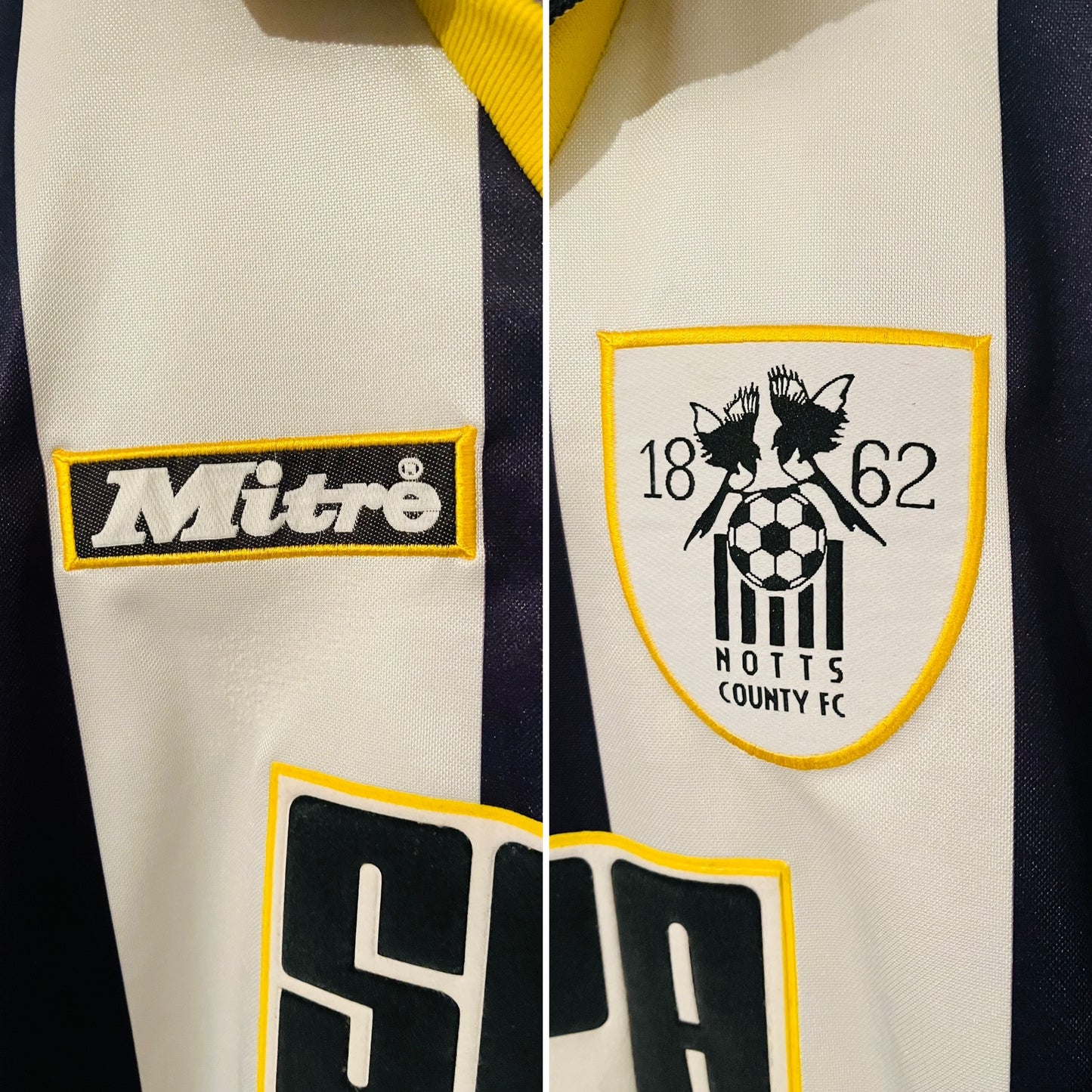 Notts County home football shirt 1996/97 XXL