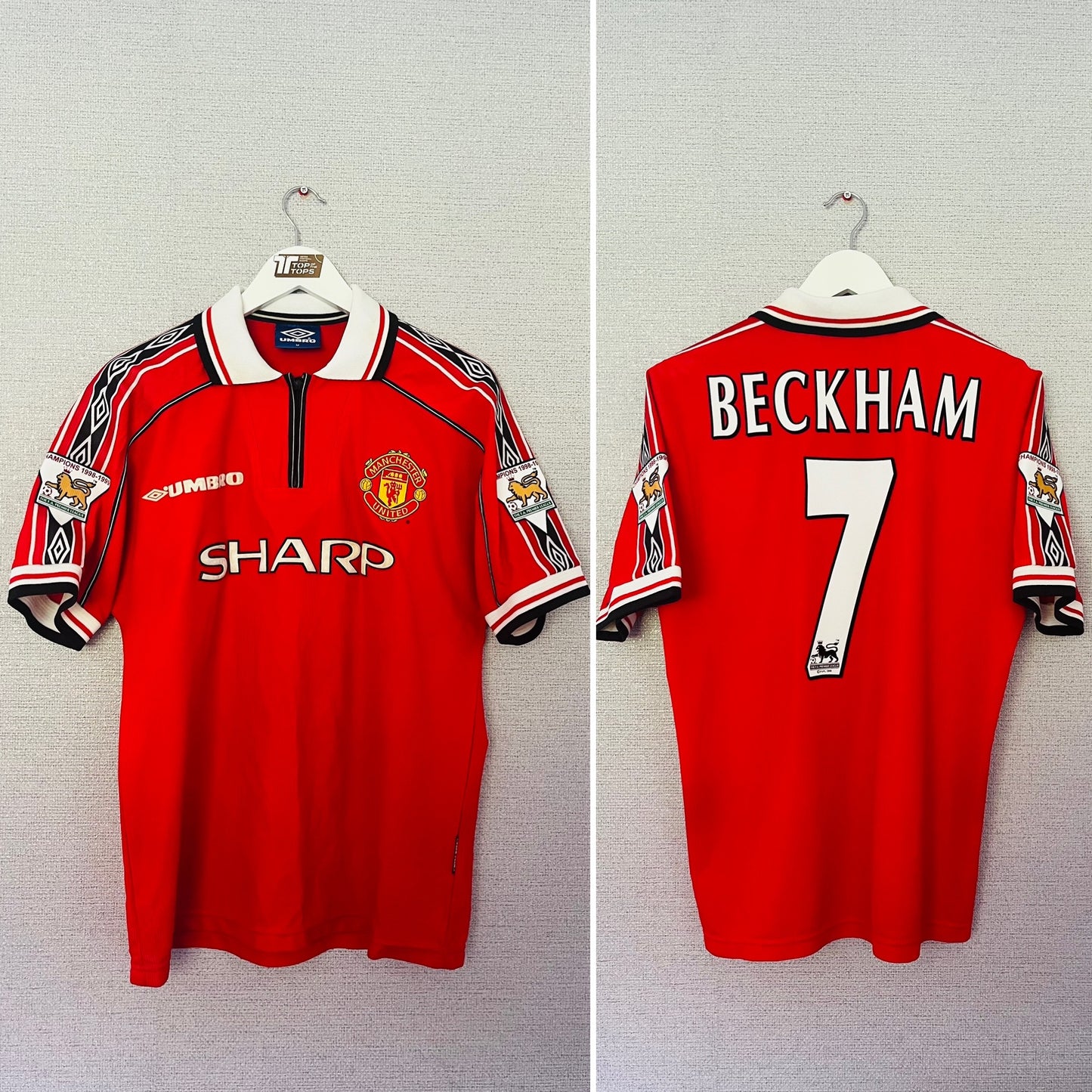 Manchester United home football shirt
1999/2000 Beckham Medium
