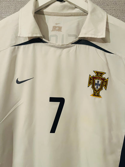 Portugal away football shirt 2002/04 Figo XL