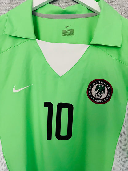 Nigeria home football shirt         W/C 2002 Okocha Large