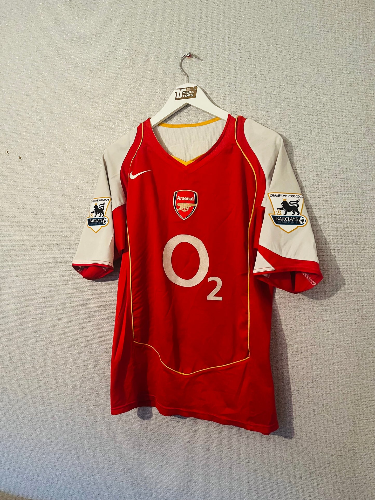 Arsenal home football shirt 2004/05 Pires Medium