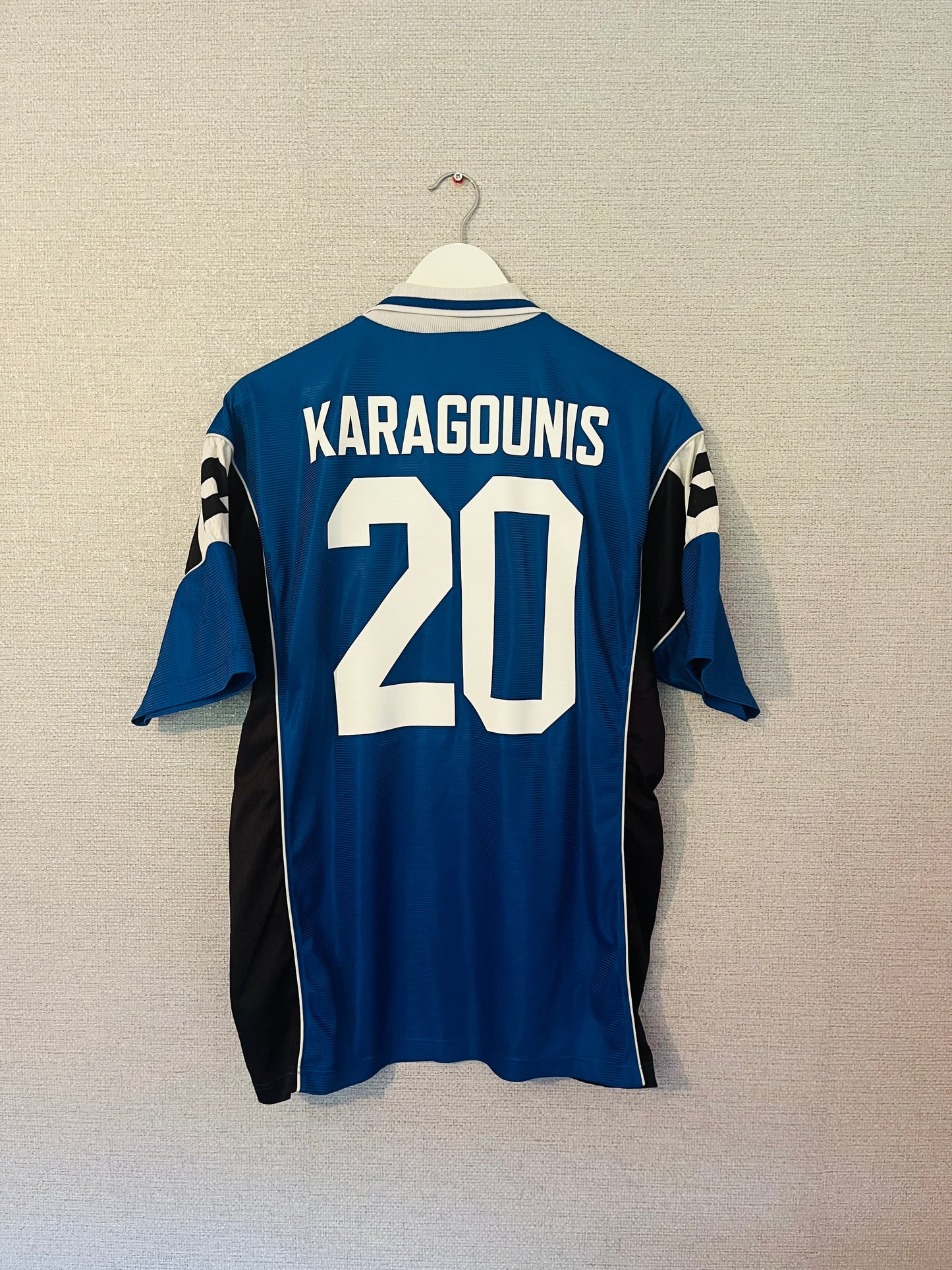 Greece home football shirt 2000/01 Karagounis Large