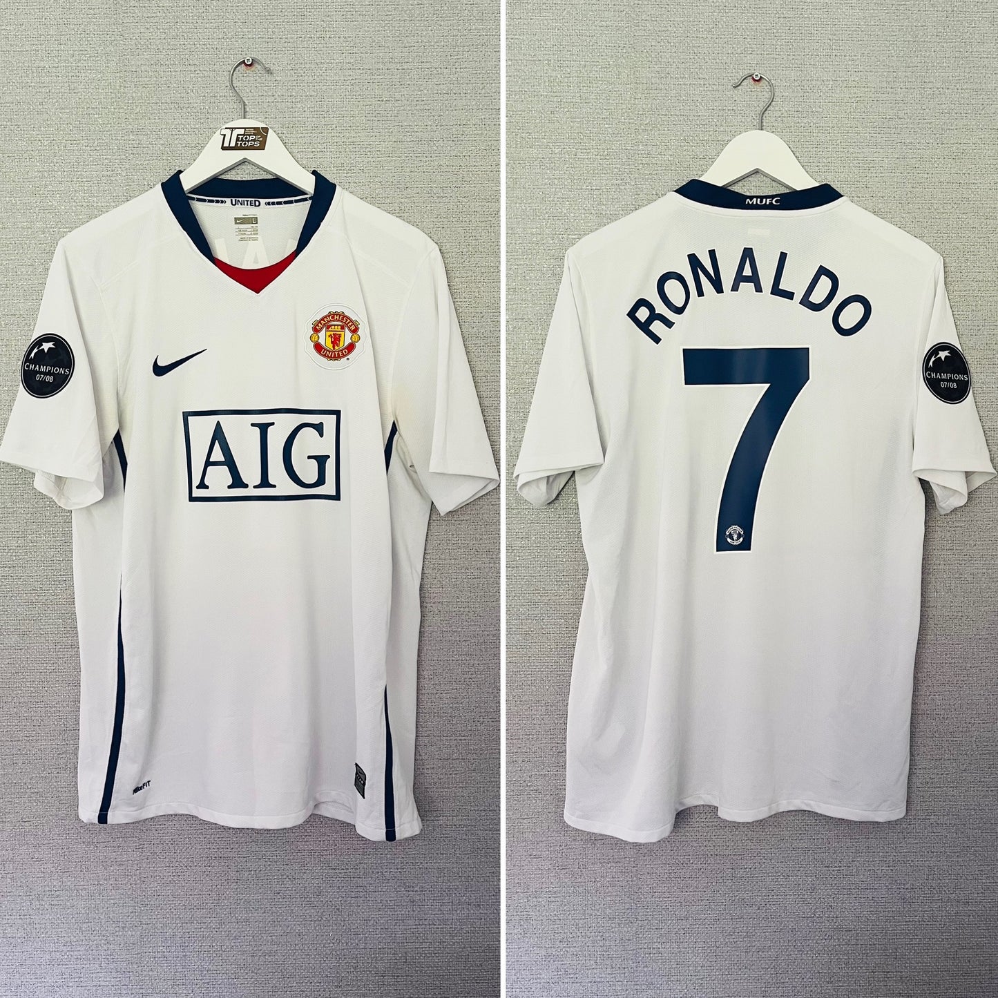 Manchester United away football shirt 2008/09 CR7 Large