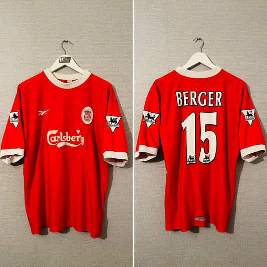 Liverpool home football shirt 1998/2000 Berger Large
