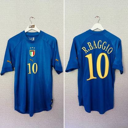 Italy home football shirt 2004/05 Baggio Medium