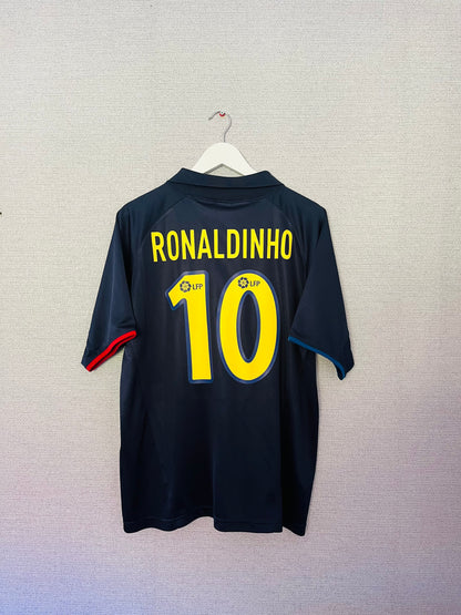 Barcelona away football shirt 2003/04 Ronaldinho Large