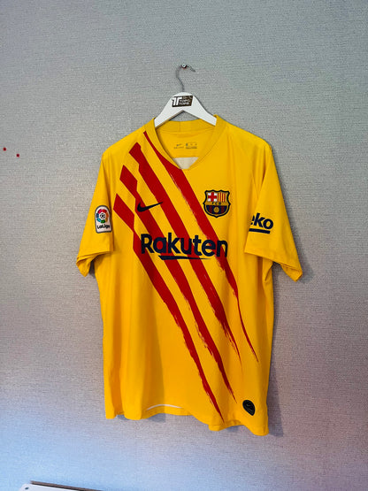 Barcelona Fourth Senyera football shirt 2019/20 Messi XXL