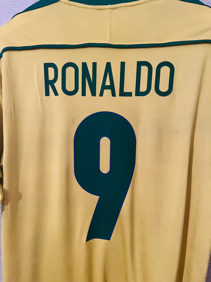 Brazil home football shirt W/C 1998 R9 Medium