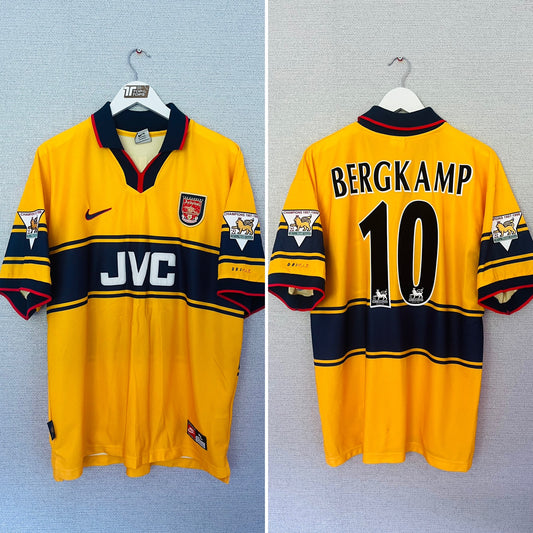Arsenal away football shirt 1998/99 Bergkamp XL