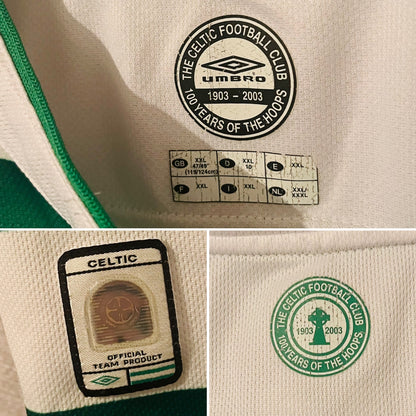 Glasgow Celtic home football shirt 2003/04 Larsson XXL