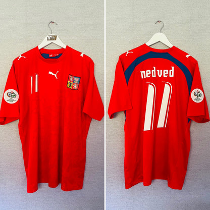 Czech Republic home football shirt W/C 2006 Nedved XL