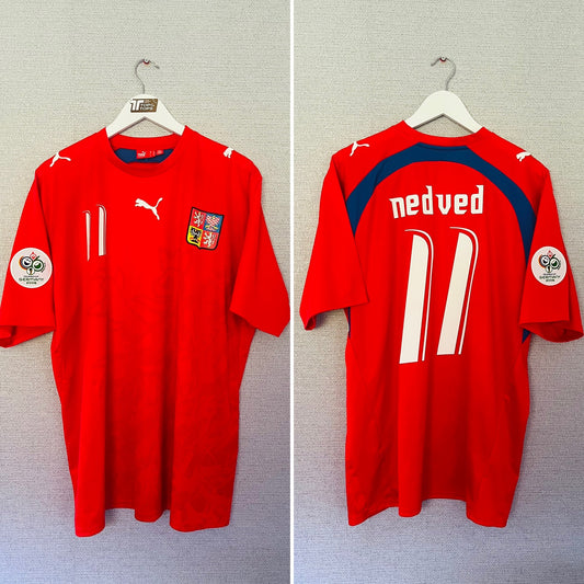 Czech Republic home football shirt W/C 2006 Nedved XL