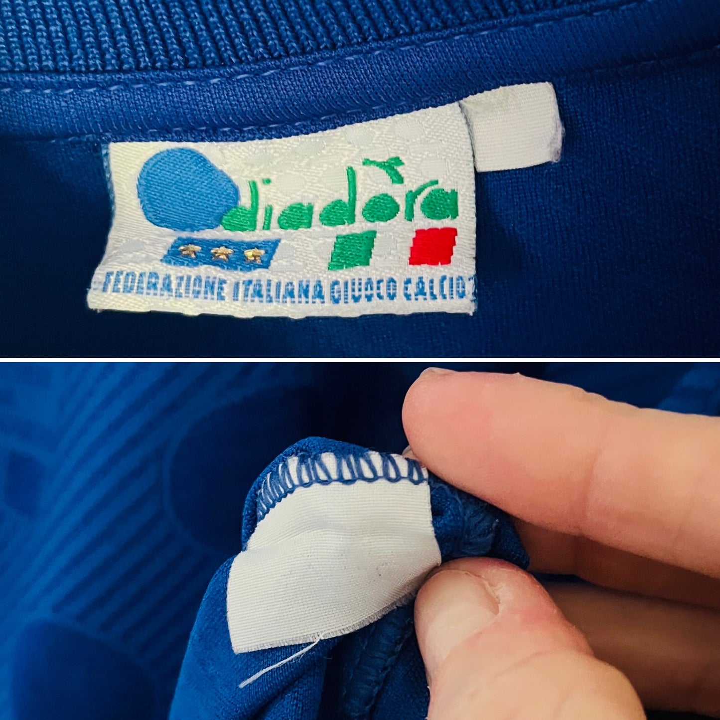 Italy home football shirt W/C 1994 Baggio Medium