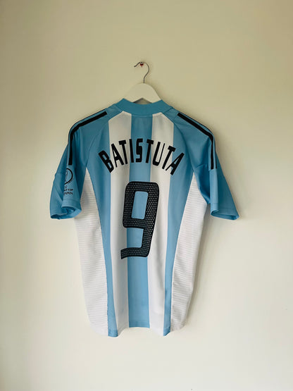Argentina home football shirt      W/C 2002 Batistuta Medium